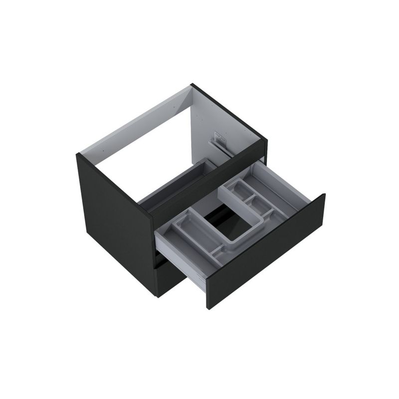 Szafka podumywalkowa Oltens Vernal 60cm wisząca czarny mat system QuietClose 1 szt.