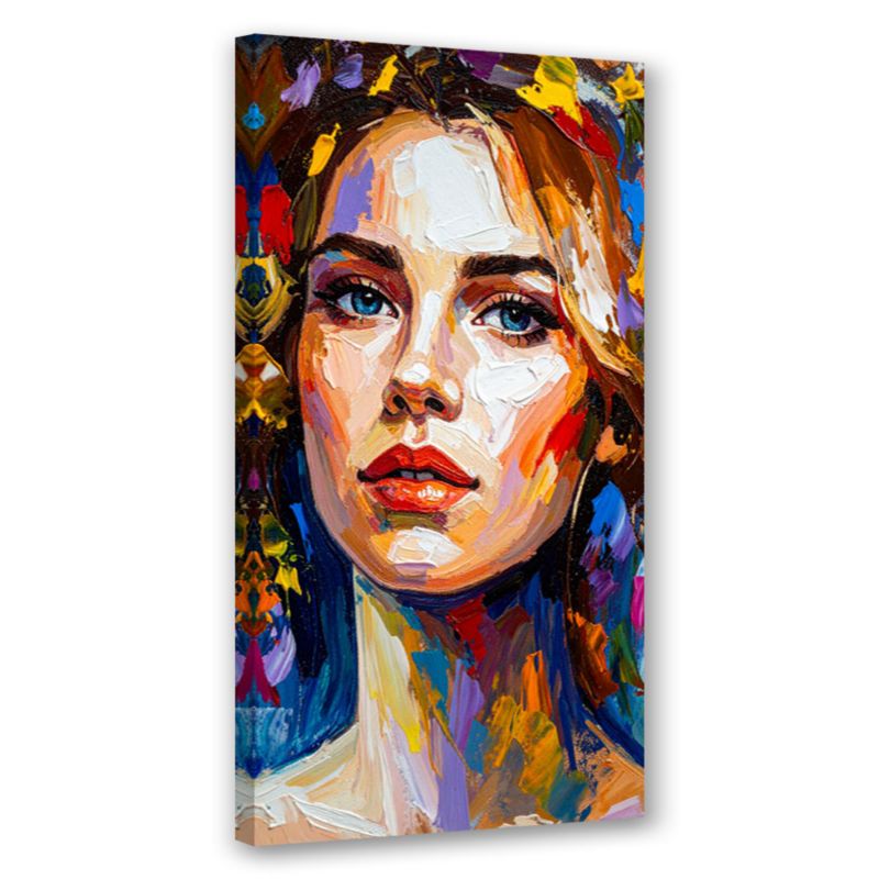 Obraz nowoczesny do salonu sypialni biura Feeby Kolorowy Portret Kobiet 50x100cm 1szt