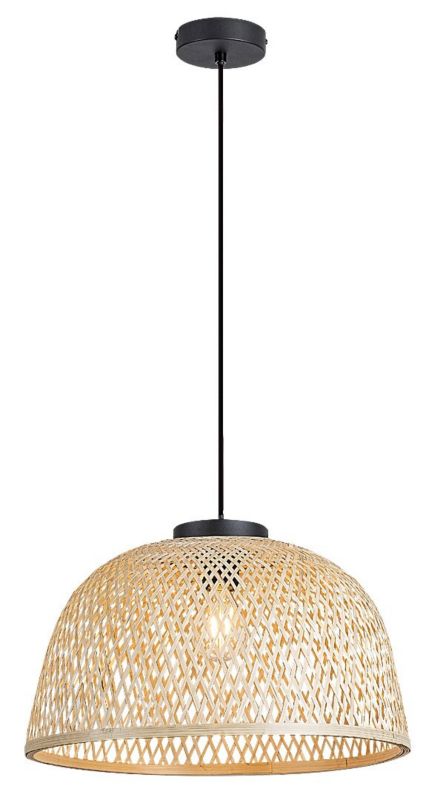 Lampa wisząca Rabalux Rattan czarno-naturalna wym: 120 x 40,5 x 40,5 cm 1xE27 x 1 szt.