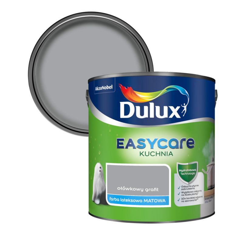 Farba Dulux EasyCare Kuchnia ołówkowy grafit 2,5 l