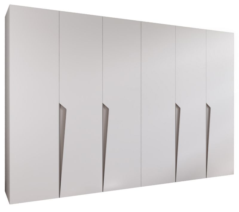 Szafa uchylna otwierana Abiks PIANO 1 300 (2x150) wys 202 cm Biały + Kaszmir 1 szt