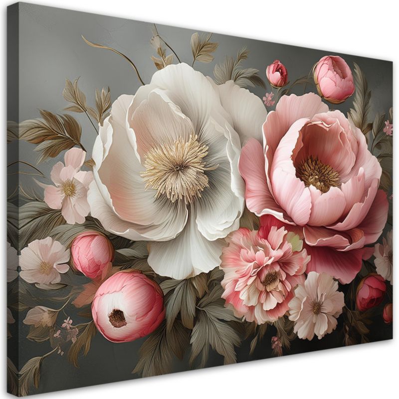 Obraz do salonu sypialni Feeby Natura Kwiaty Różowe 120x80 cm 1szt