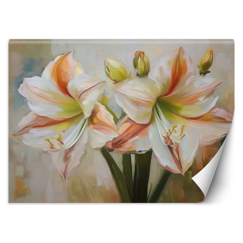 Fototapeta Feeby Malowany na biało kwiat 150x105 1 szt