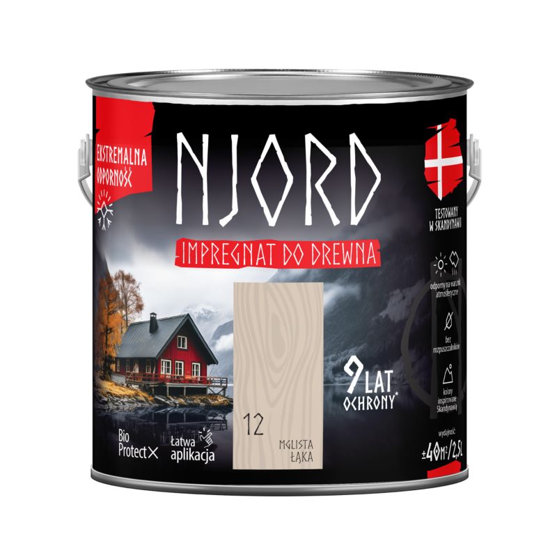 Impregnat do drewna Njord mglista łąka 2,5 l