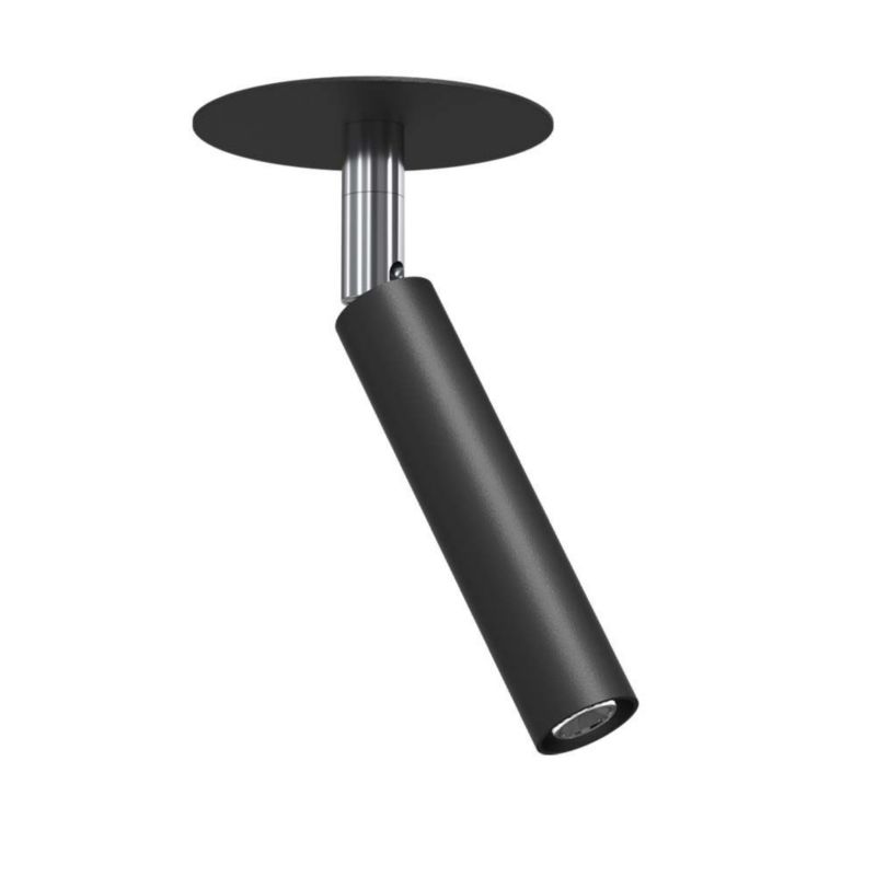 Oprawa sufitowa wpuszczana Brosline Ace czarna-chromowana ruchoma 1 x G9 x 2.5W IP20 wym: 14,5 x 7,5 x 7,5 cm okrągła - 1 szt.