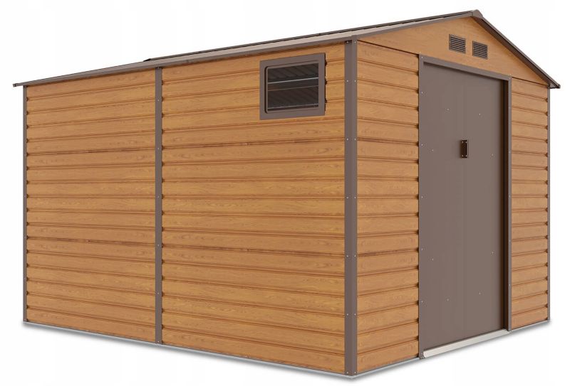 Domek Ogrodowy Hardmaister Narzędziowy na Narzędzia Szopa Montreal 277x323cm Metalowy Oak Brown 1 szt