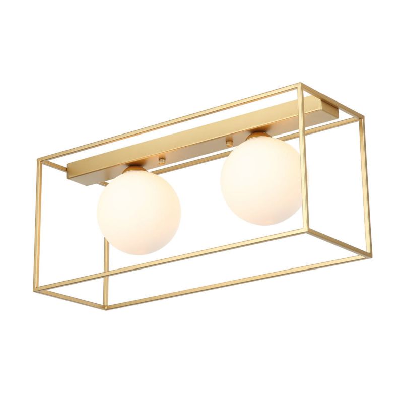 Lampa sufitowa wisząca Italux Mediamo 2741 złoto-biała nowoczesna 2xG9 x 25W 1 szt.