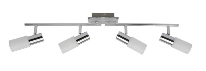 Lampa sufitowa wisząca Rabalux Logan chromowana biała wym: 15 x 71,2 x 8 cm 4xE14 x 1 szt.