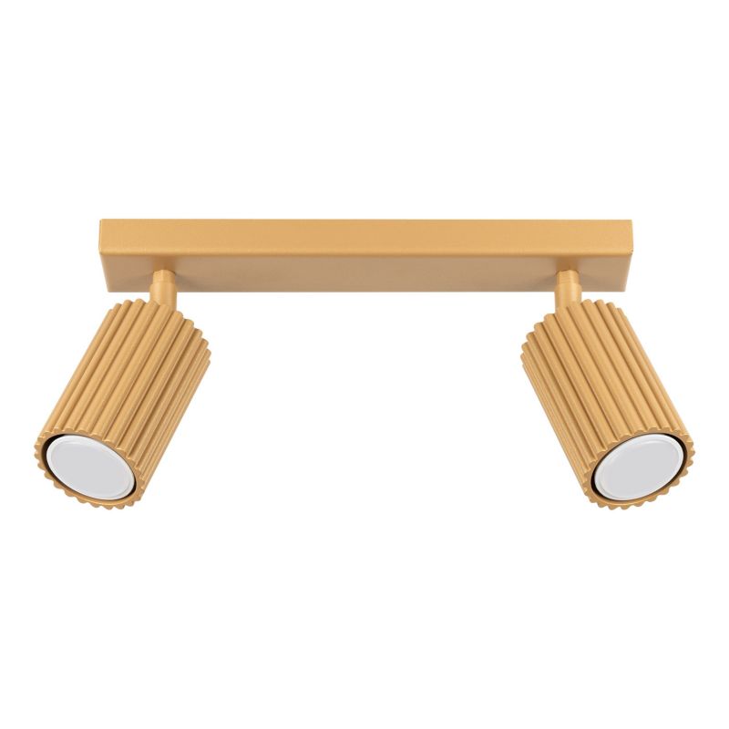 Reflektor spot Sollux Lighting Karbon złoty 2 x GU10 x IP20 wym: 16,5 x 30 x 6,5 cm - 1 szt.