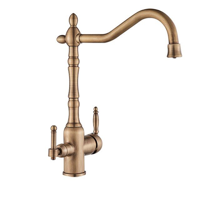 Bateria kuchenna Lauferi ARETHE z możliwością filtra mosiężna szczotkowany mosiądz retro 1 szt.