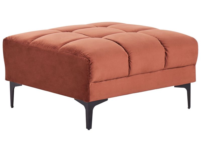 Otomana Alnes Jasnoczerwony Welur 1 szt.