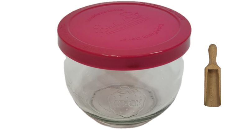 Słoik MODO24 Weck 580 ml fi 100 tulip silikonowe wieko miarka 1 kpl.