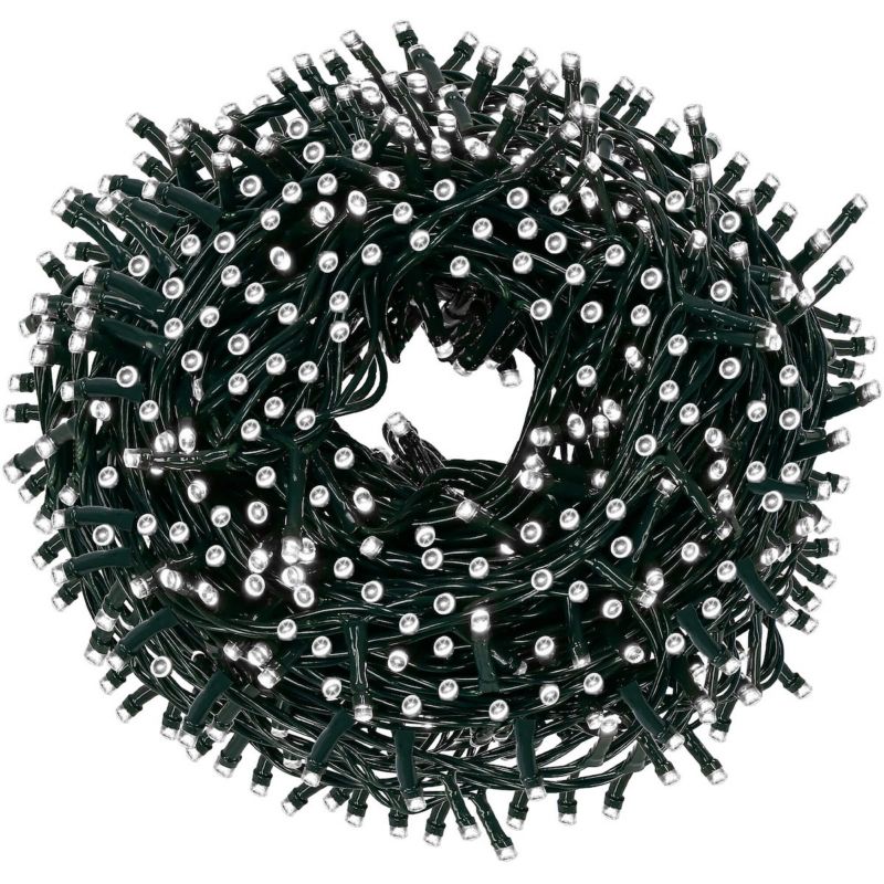 Lampki choinkowe Springos 1000 led bialy zimny 50m oświetlenie świąteczne IP44 1 szt.