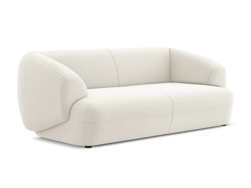 Kanapa 3-osobowa LaMiaSofa RIMINI z tkaniny welwetowej 212x98 cm jasny beż 1 szt.