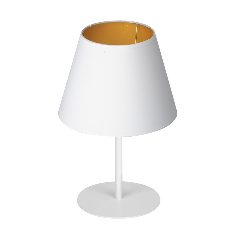 Lampa stołowa Luminex Arden biały mat-złota 1 x E27 x 15W IP20 wym: 33 x 20 x 20 cm metal - 1 szt.