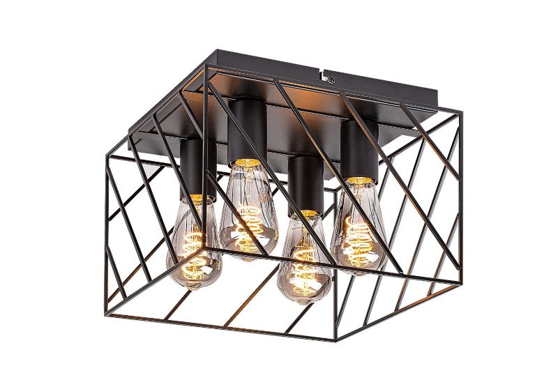 Lampa sufitowa wisząca Rabalux Boroo 0279 czarna industrialna 4xE27 x 1 szt.