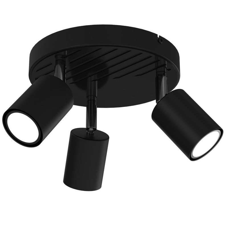 Lampa sufitowa Luminex Terra czarny mat-czarny połysk 3 x GU10 x 8W wym: 15,5 x 22 x 22 cm - 1 szt.