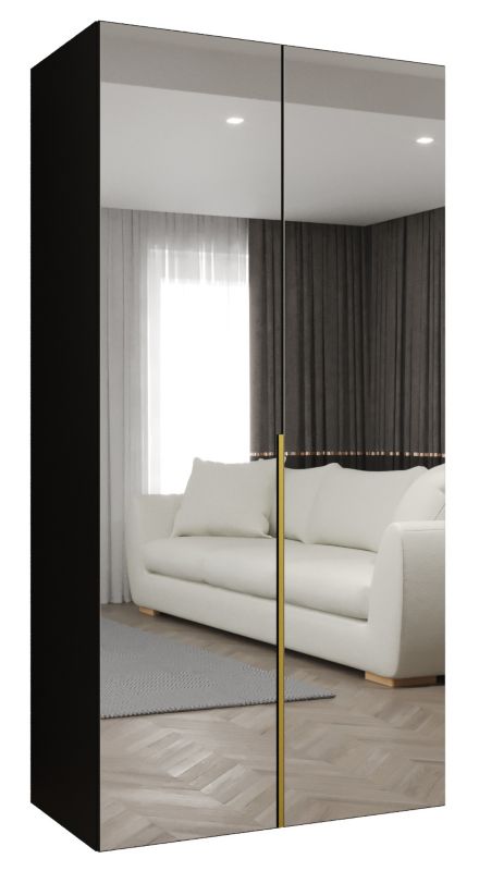 Szafa uchylna otwierana ALICANTE 3 100 wys 202 cm Czarny + Złoty 1 szt