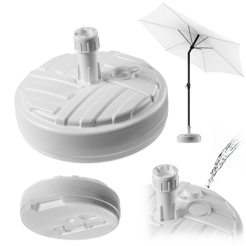 Podstawa Parasola KADAXStojak Pod Parasol Ogrodowy Okrągły 39cm Obciążnik Biała 1szt.