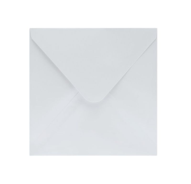 Koperty Ozdobne Neopak na zaproszenia Ivory Ecru kwadrat 50 szt.