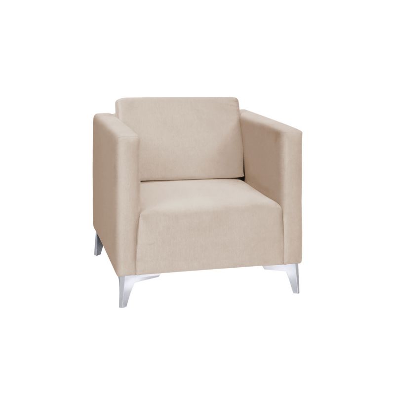 Fotel MIRJAN 24 Szafir beżowy + chrom połysk 1 szt.