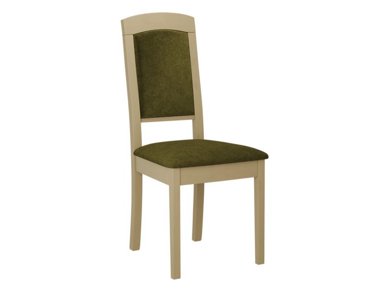 Krzesło MIRJAN 24 tapicerowane Roma XIV dąb sonoma/aksamit ciemna oliwka 1 szt.