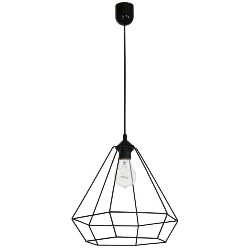 Lampa wisząca Luminex Alma czarny matowy wym: 90 x 35 x 35 cm 1xE27 x 15W 1 szt.