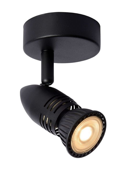 Lampa sufitowa Lucide Caro czarna 1 x GU10 x 5W wym: 13 x 9 x 9 cm - 1 szt.