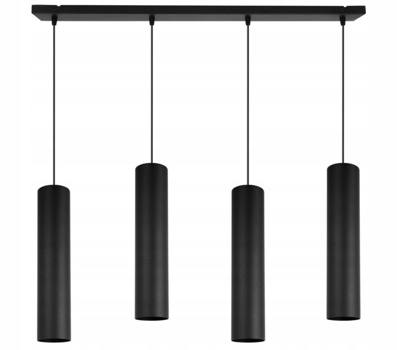 Lampa sufitowa wisząca Light Home LH Tuba 4x GU10 20W czarny 1szt.