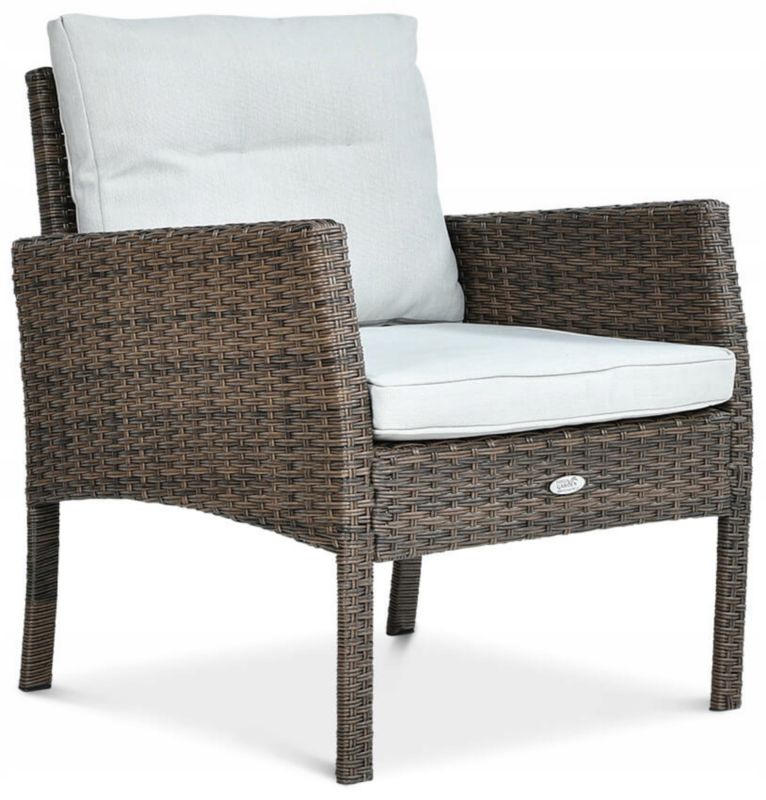 Fotel Ogrodowy Focus Garden Tarasowy Technorattan Cortina na Taras Ogród Balkon brąz 1 szt