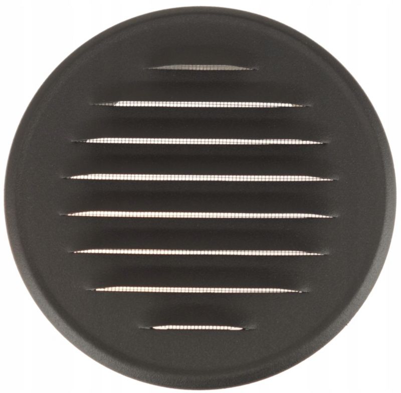 Kratka Wentylacyjna FEINZ Metalowa Z Kołnierzem Króćcem Fi 150 Mm Czarna 1 szt.