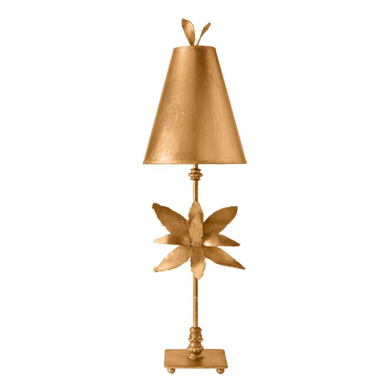 Lampka stołowa Flambeau Azalea złota 1 x E27 x 60W IP20 wym: 86 x 30.5 x 30.5 cm metal - 1 szt.
