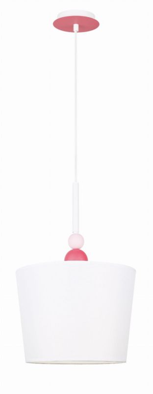 Lampa sufitowa Candellux Bebe biało-różowa wym: 100 x 30 x 30 cm 1xE27 x 60W 1 szt.