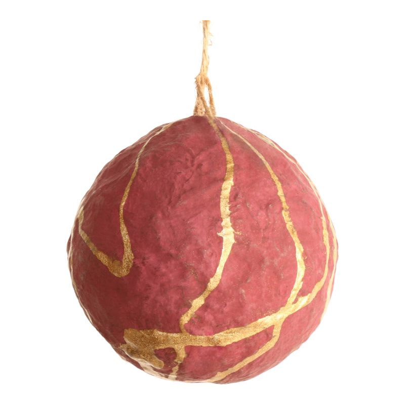 Bombka papierowa brązowa