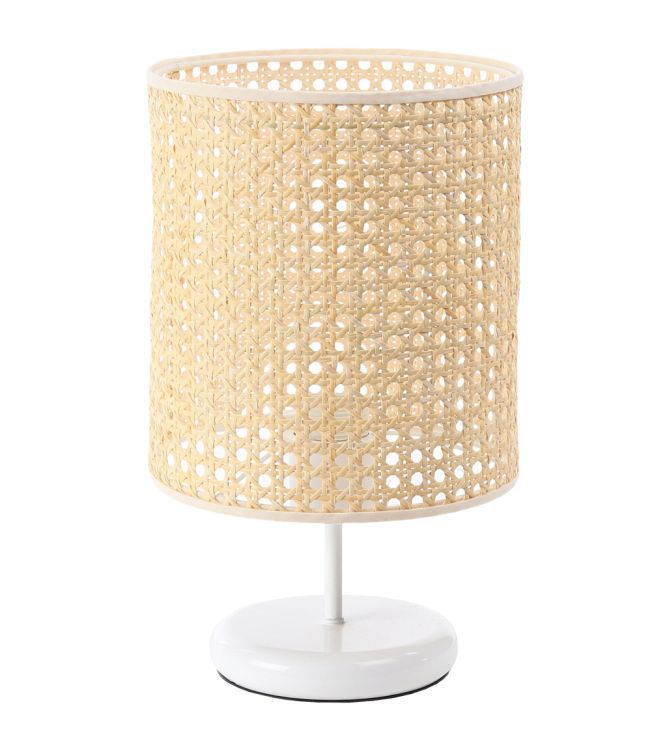 Lampa Bps Koncept stołowa BOHO MIDI WHITE rattan naturalny 1 szt