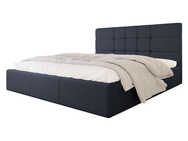 Łóżko tapicerowane MIRJAN 24 Swift stelaż metalowy 180x200 niebieski jeans 1 szt.