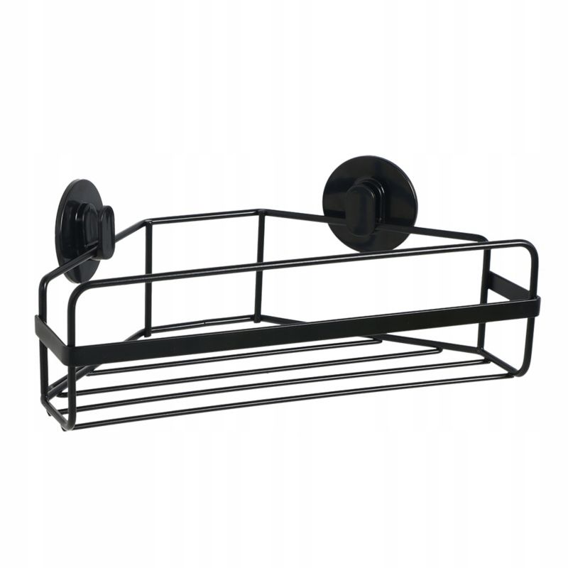 Półka łazienkowa Sepio czarna druciana narożna 1 szt.