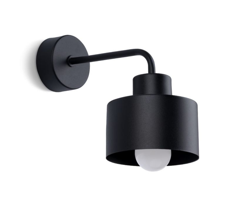 Kinkiet ścienny Sollux Lighting Savar czarny 1 x E27 x IP20 wym: 20 x 22 x 20 cm - 1 szt.