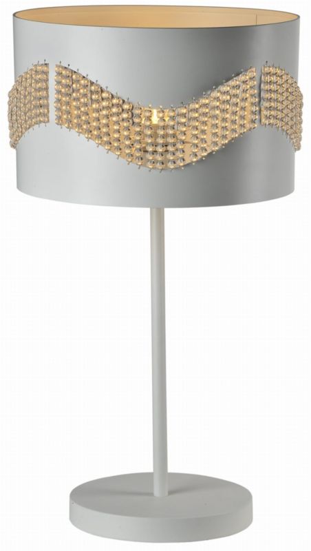 Lampa stołowa Candellux Antonio biała 1 x E27 x 60W IP20 wym: 56 x 30 x 30 cm metal - 1 szt.