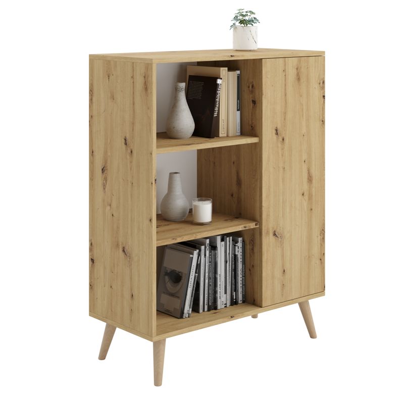 Regał witryna Kobi Fondi nogi drewniane Dąb artisan 1 szt.