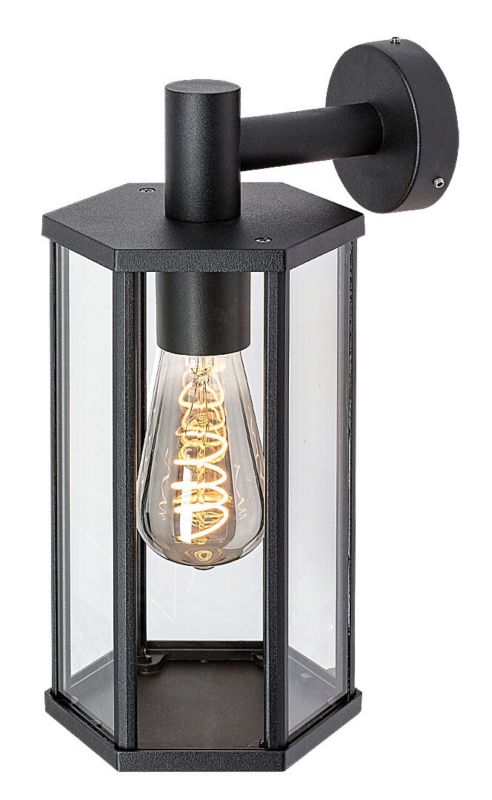 Kinkiet ścienny zewnętrzny Rabalux Dubrovnik matowy czarny industrialny 1 x E27 x IP44 wym: 31 x 15,5 x 18 cm - 1 szt.