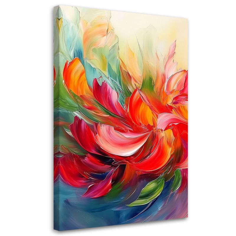 Obraz na płótnie Feeby Kolorowa Malowana Abstrakcja 40x60cm 1szt