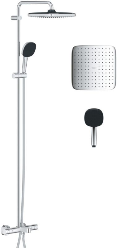 Zestaw wannowo-prysznicowy Grohe Vitalio Comfort z termostatem i deszczownicą chrom 1 szt.