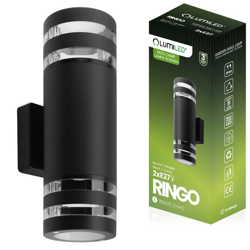 Lampa Ogrodowa Lumiled Kinkiet Elewacyjny 2x E27 LED Natynkowy 1 szt.