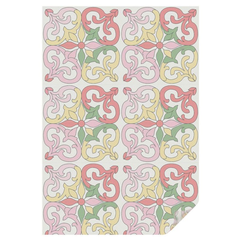 Dekoracyjna Folia Mleczna Tulup 100x146 cm Zapewnia Prywatność Kolorowe klasyczne ornamenty 1 rol.