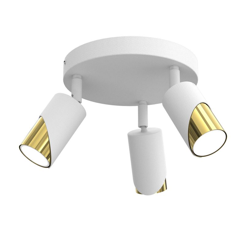 Lampa sufitowa Luminex Shift biały mat-złoty połysk 3 x GU10 x 15W wym: 17 x 23 x 23 cm - 1 szt.