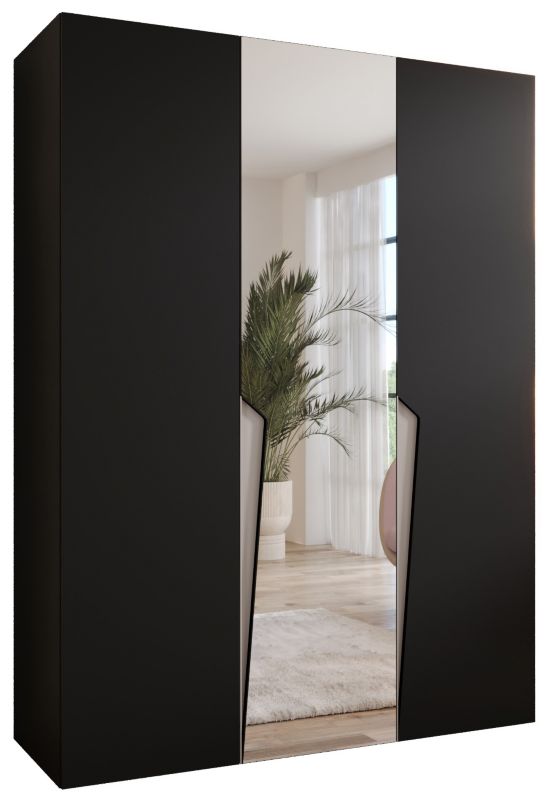 Szafa uchylna z lustrem otwierana Abiks PIANO 2 150 wys 202 cm Czarny + Kaszmir 1 szt
