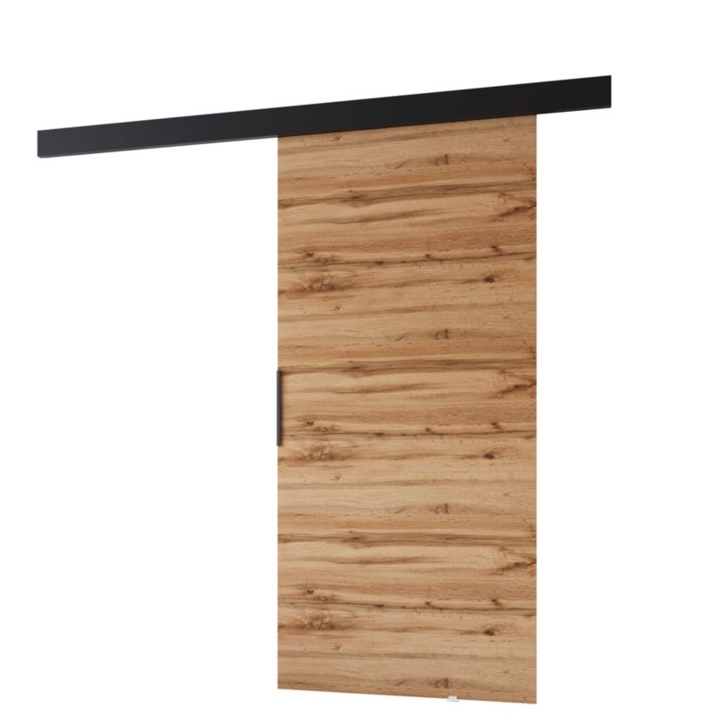 Drzwi przesuwne MINIO go for it PRIM A 106 cm dąb wotan z czarną maskownicą 1 szt.