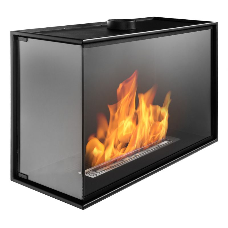 Biokominek Yannkes narożny, lewy 80 cm z pełnymi szybami 1szt.