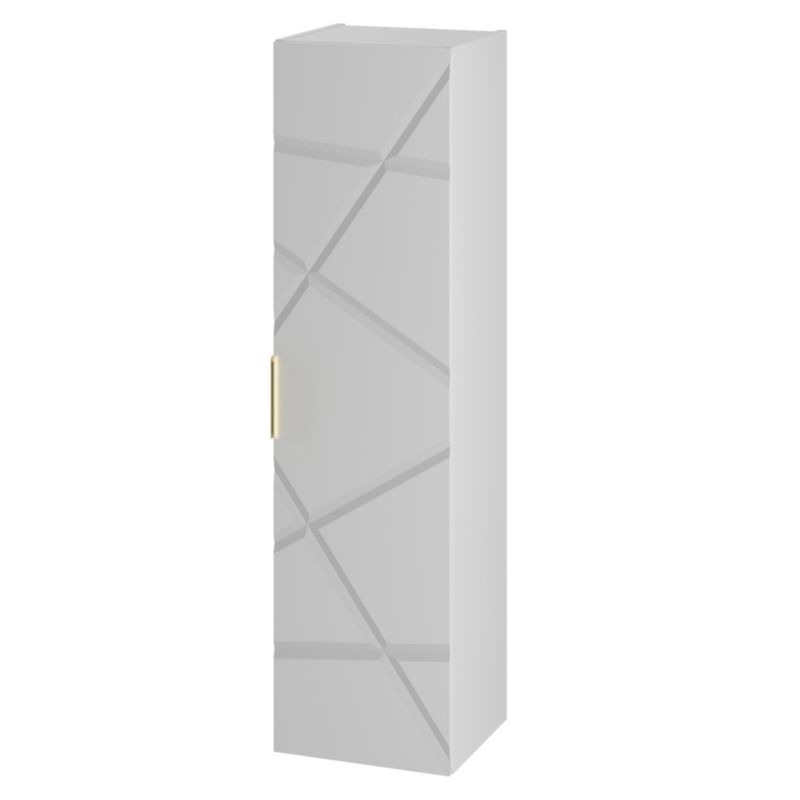 Słupek łazienkowy Furnidea 35x130 cm biały frezowany złoty uchwyt Radom 1 szt.